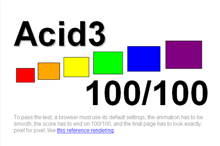 L'image de référence du test Acid 3