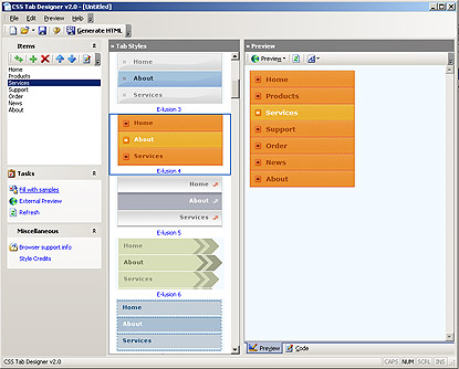 Capture d'écran du logiciel